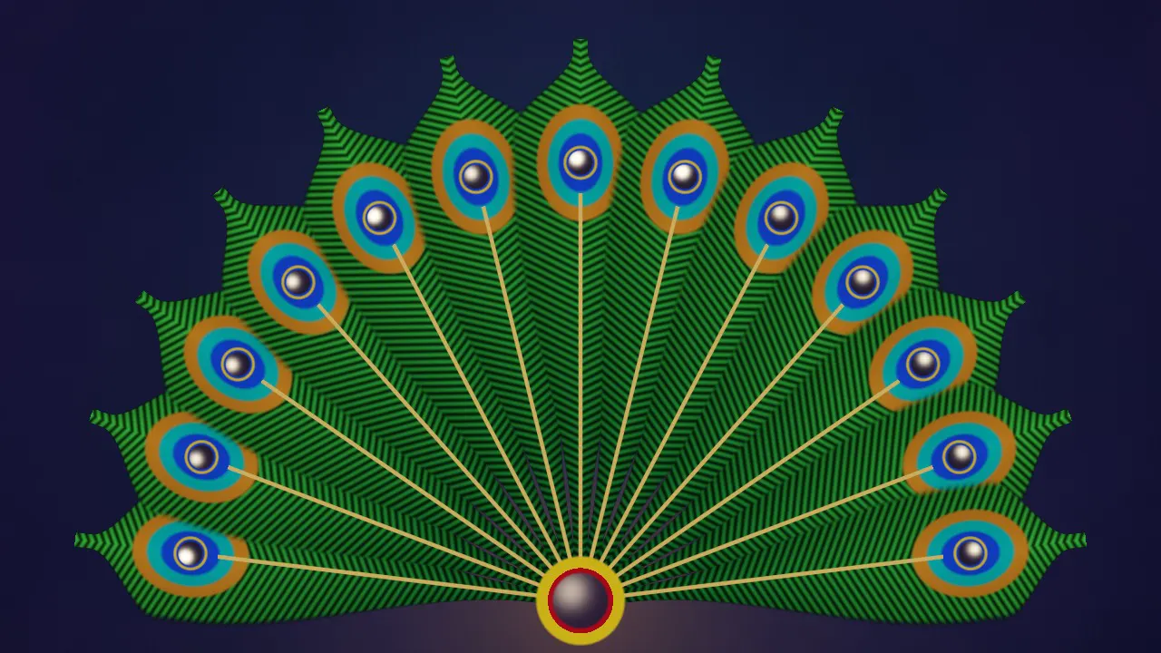 Mor Fan, a visual from the Navratri pack
